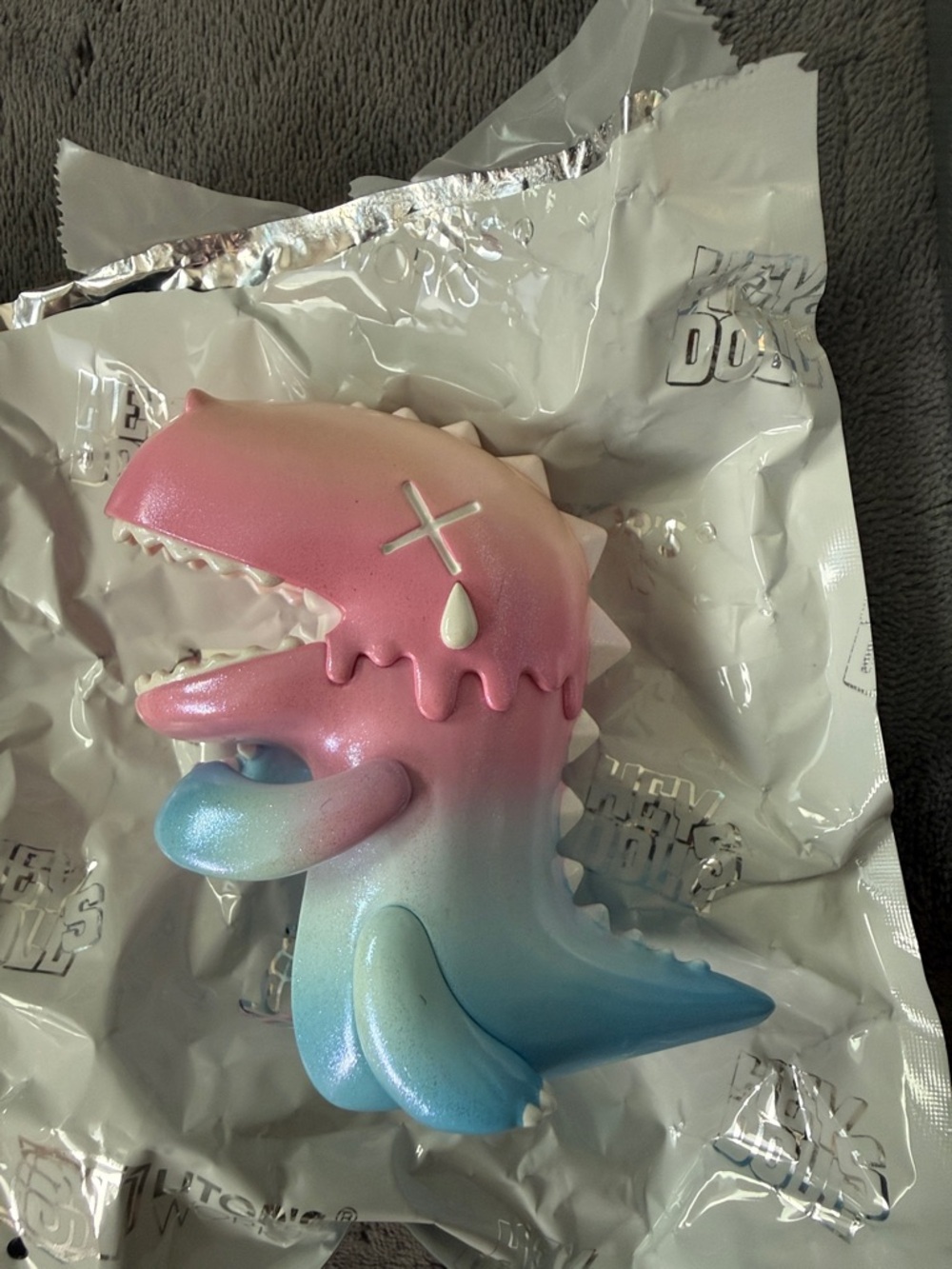 UMASOU- reflections series. “ Pinkmy “iridescent dinosaur 🦕 .  Adorable! 🥰